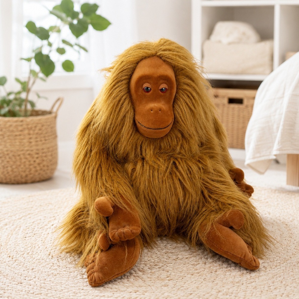 Vintage Plush Creations Inc Orangutan Brown 18" Stuffed Animal Monkey 1988 Brown